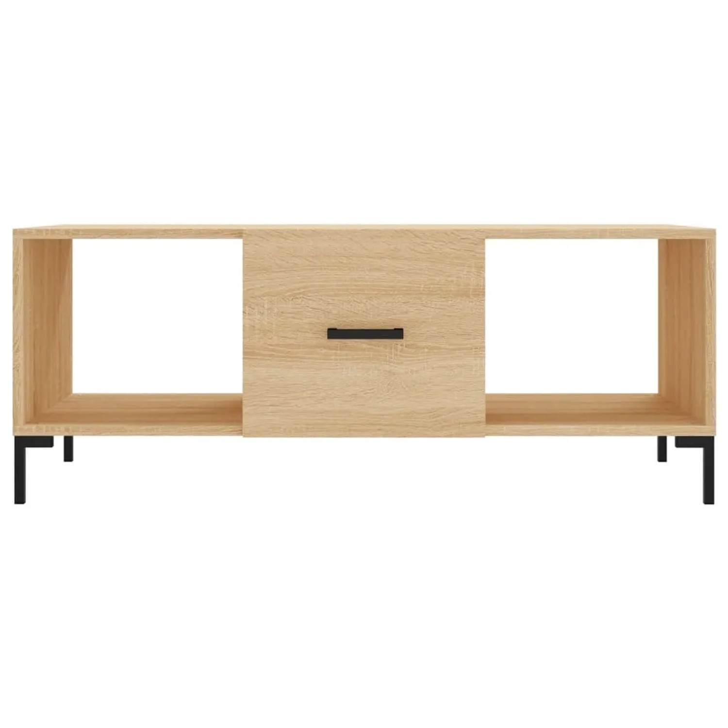 vidaXL Couchtisch Sonoma-Eiche, 102x50x40 cm, Holzwerkstoff mit Fächern und Tür.