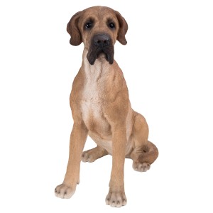Deko-Figur Deutsche Dogge, 36 cm, aus Polyresin für Garten & Haus.