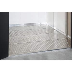 Biohort Bodenplatte für NG CasaNova 3x2: Alu-Riffelblechboden für Gartenhaus, stabile Montage.