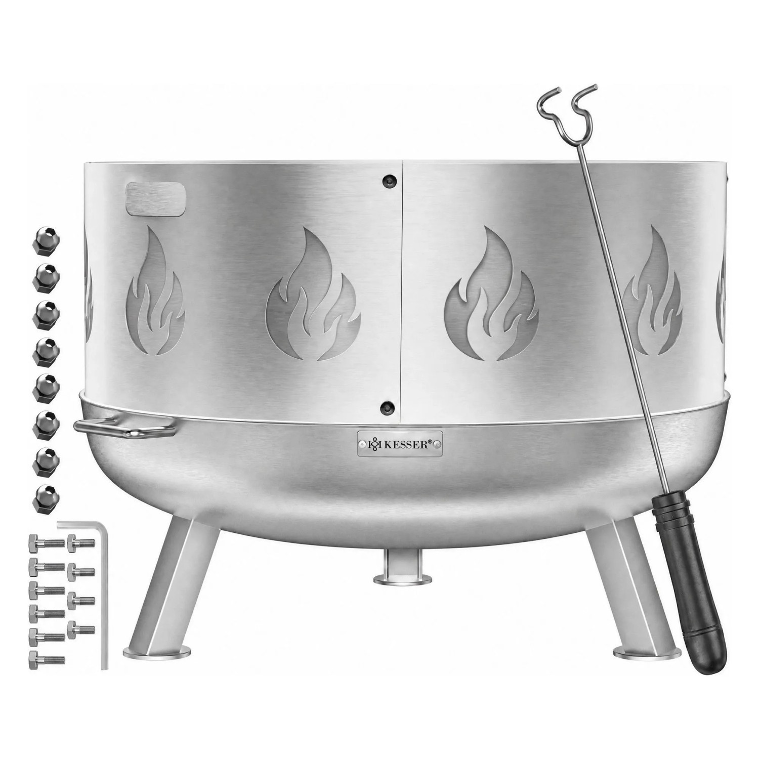KESSER Feuerschale Ø 70 cm Legierter Stahl Stärke 2.5 mm mit Funkenschutz