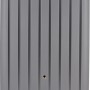 ARVES Regentonne Barletta 280 l Platinum, rechteckige Form mit vertikalen Linien.