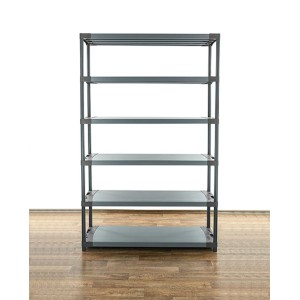 Graues PROREGAL Kunststoffregal Grey Bear Extra-Tall mit 6 Böden, Fachlast 70 kg.