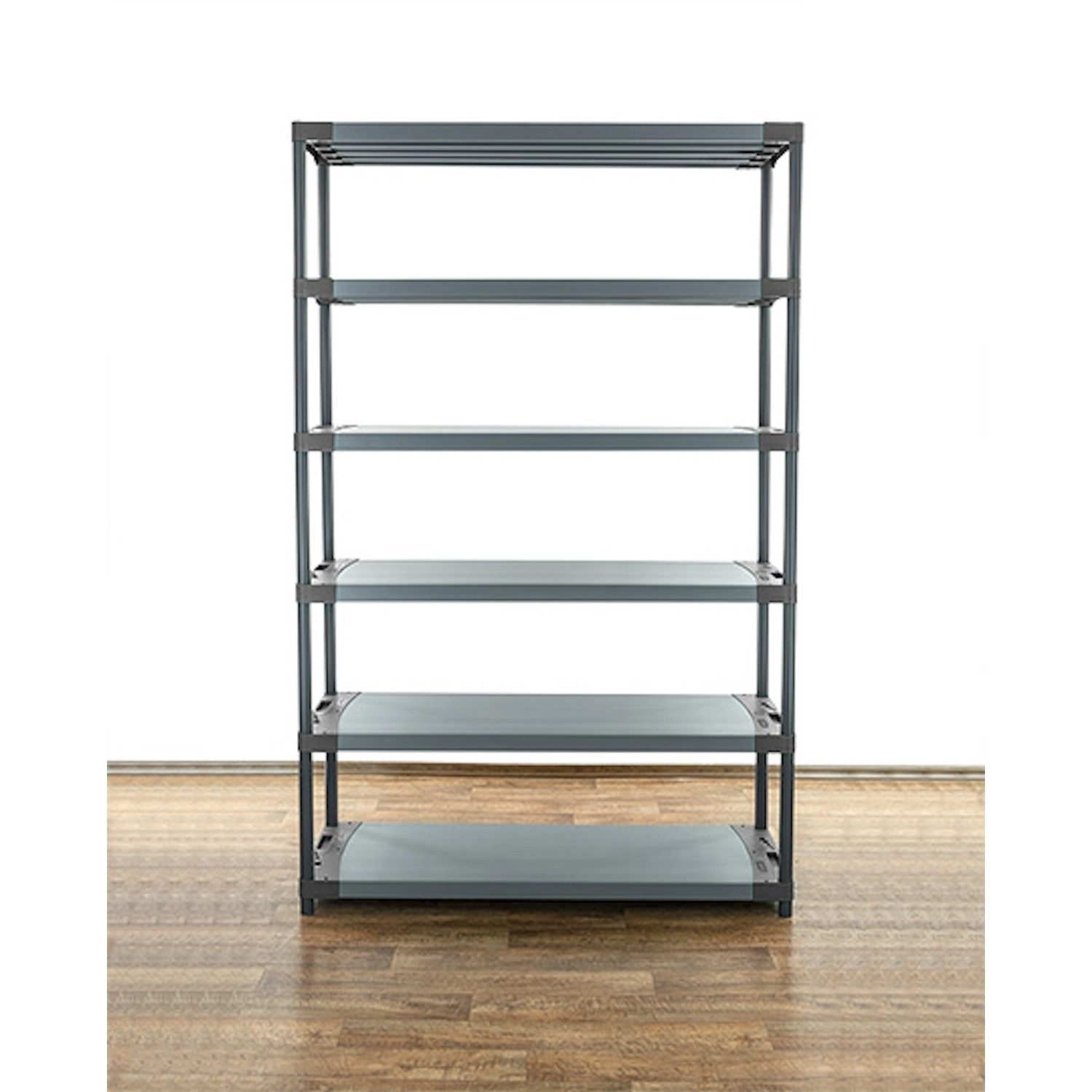 Graues PROREGAL Kunststoffregal Grey Bear Extra-Tall mit 6 Böden, Fachlast 70 kg.