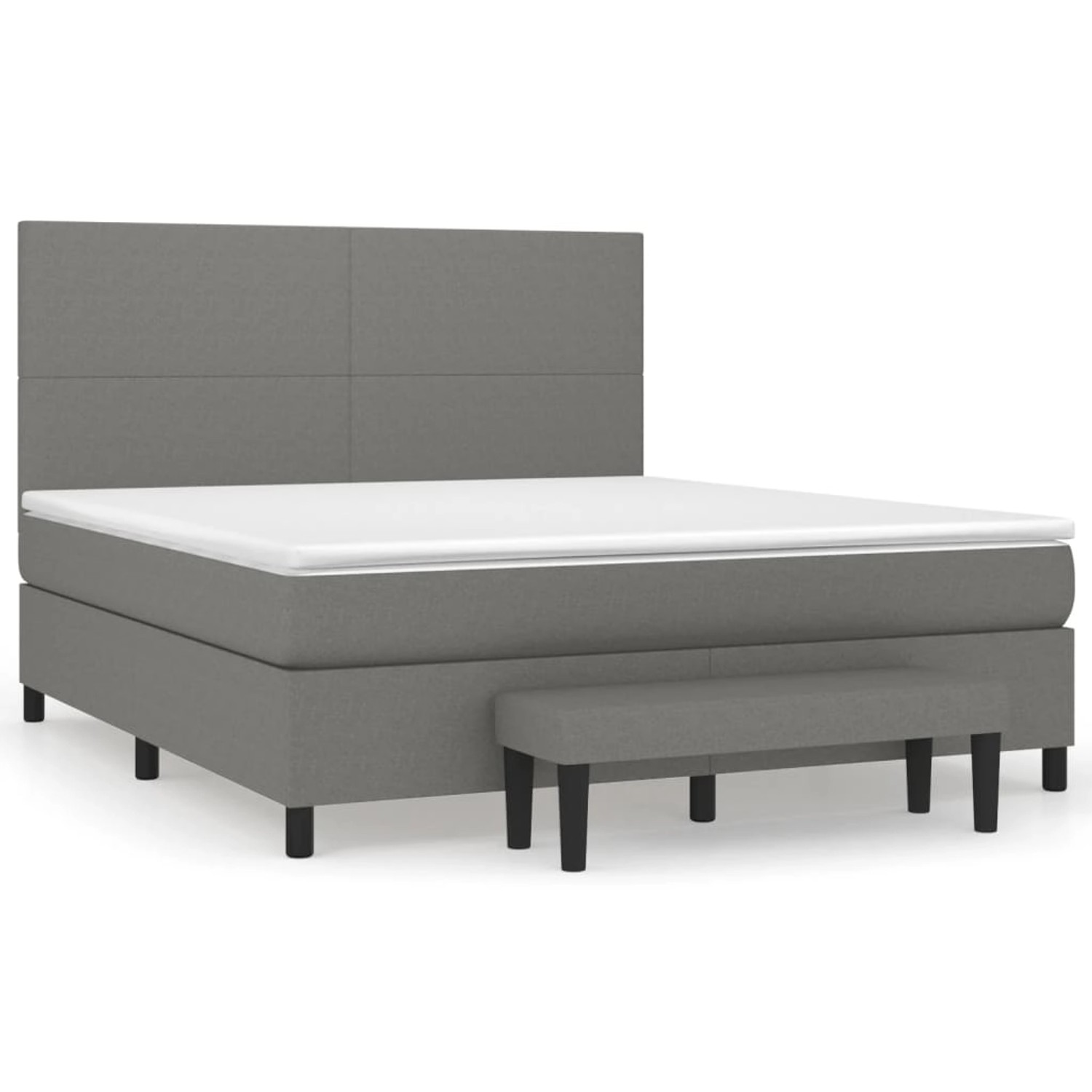 vidaXL Boxspringbett mit Matratze Dunkelgrau 180x200 cm Stoff 3136454 günstig online kaufen