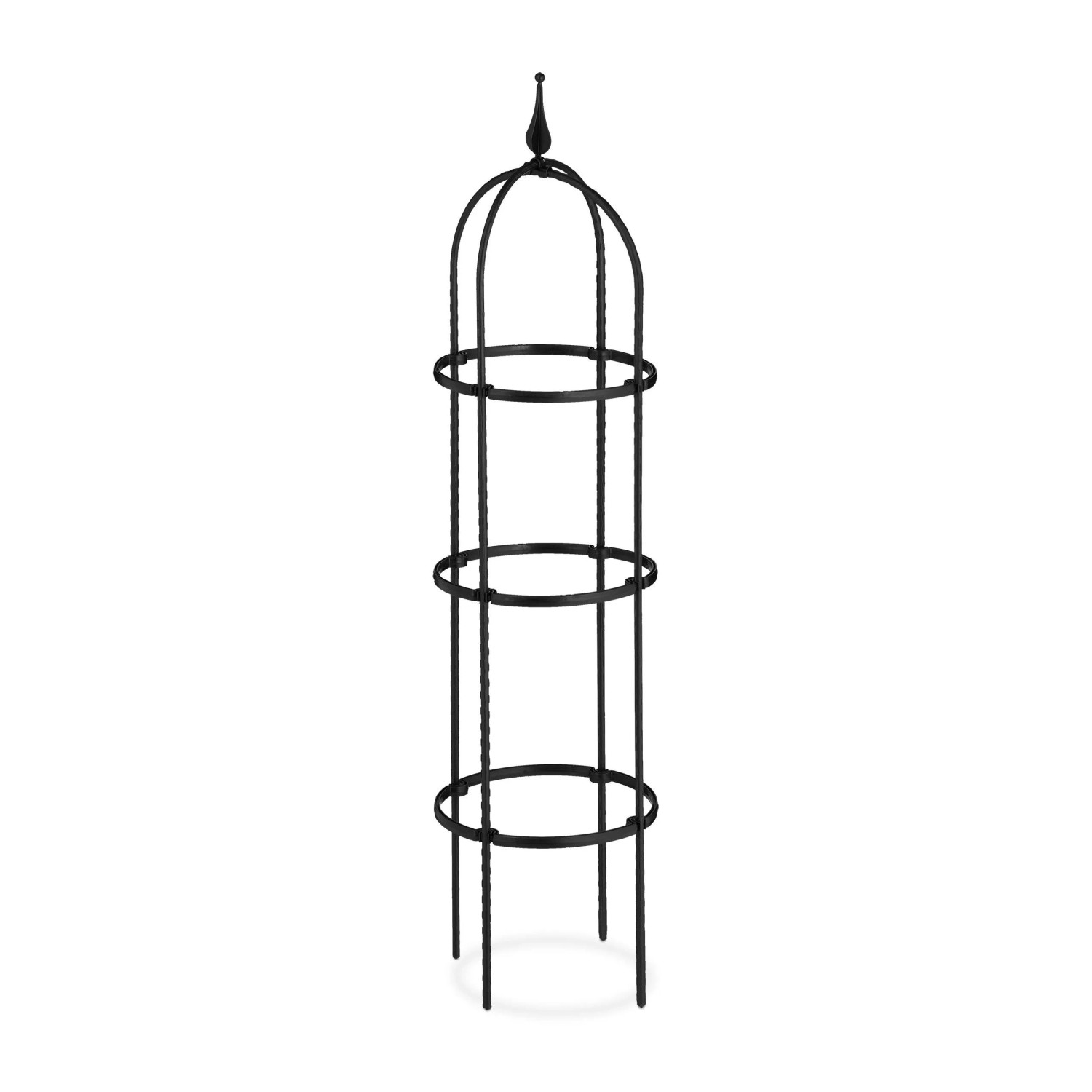 Relaxdays Rankhilfe Stahl Schwarz Wetterfest 2er Set 100 cm x 25 cm 920 g
