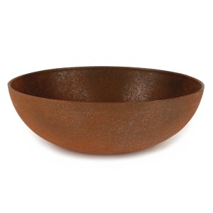 matches21 Pflanzschale in Rostoptik, 45 cm. Dekorative Schale für Pflanzen, wetterfest und ideal für den Garten.