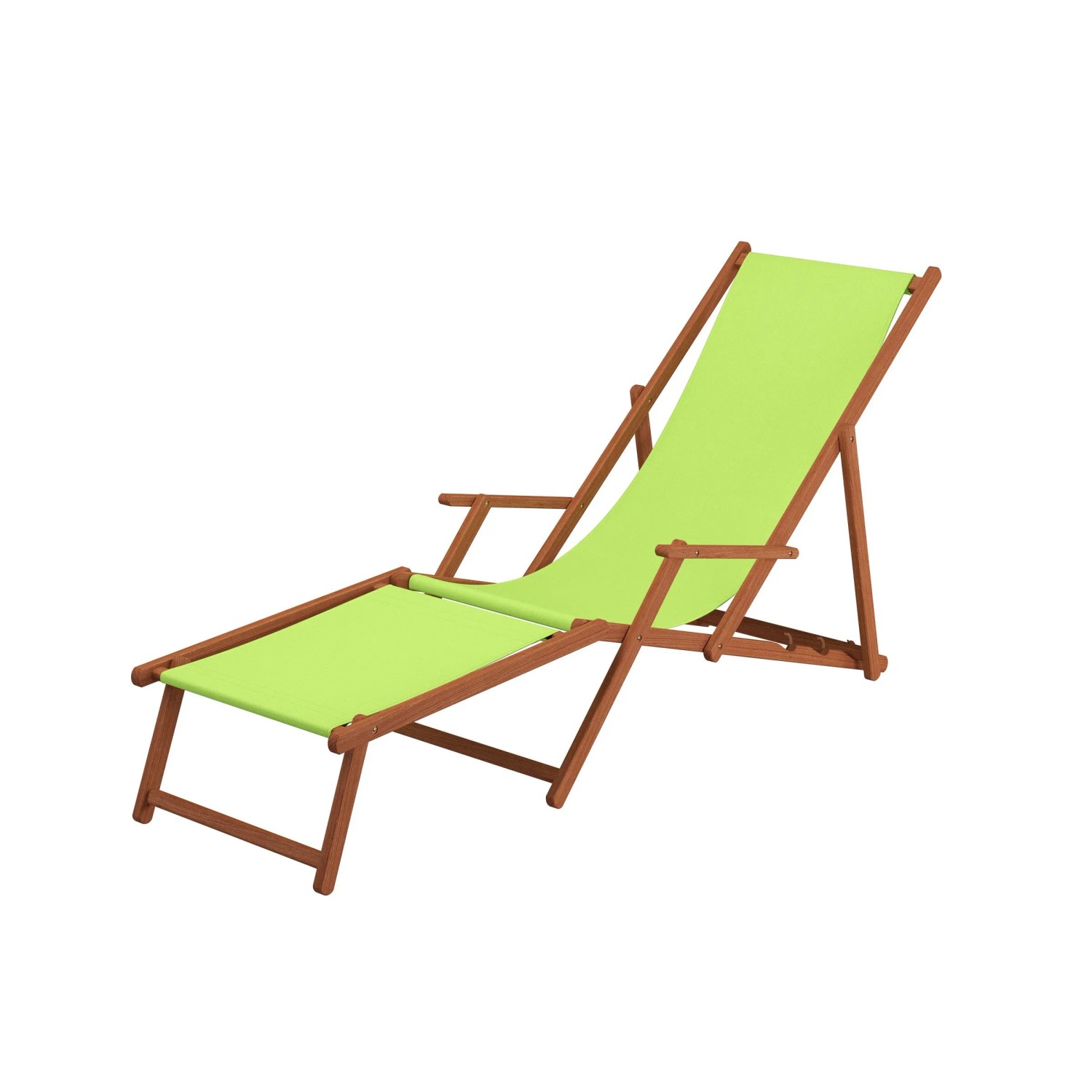 Erst-Holz Holz-Liegestuhl Strandstuhl Strand-Liege Stofffarbe Pistazie 10-3 günstig online kaufen