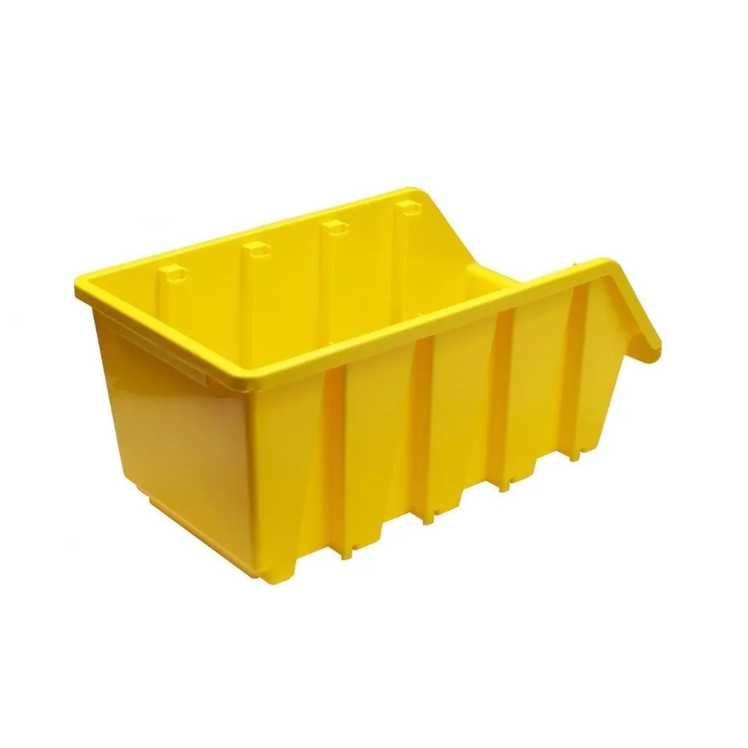 Gelbe PROREGAL Sichtlagerbox aus Polypropylen, 7,5x11,6x16,1 cm, für Aufbewahrungssysteme.