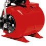 Einhell Hauswasserwerk GC-WW 6538, rote Pumpe mit Manometer und Druckkessel.