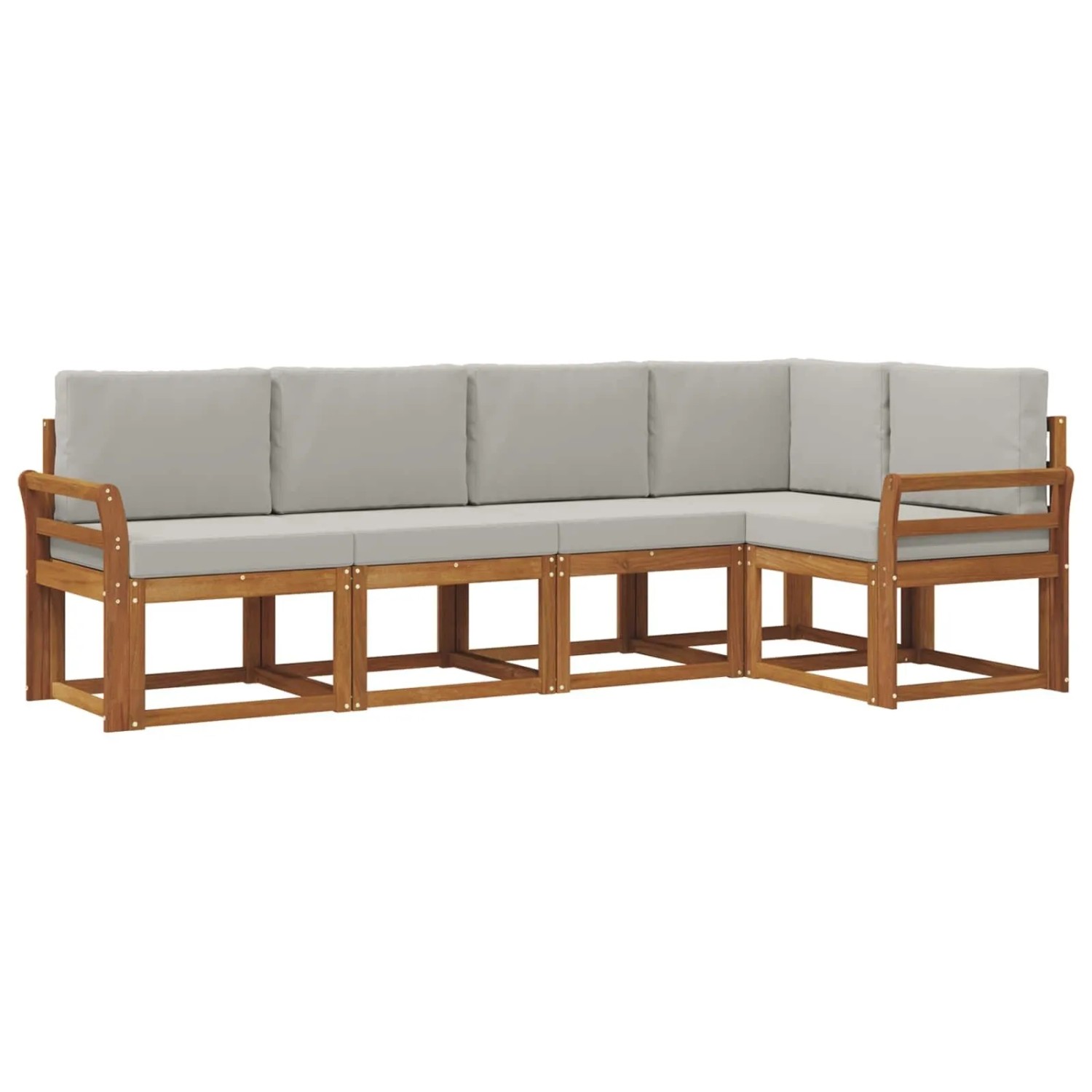 Thumbnail - vidaXL Sofa Set mit Kissen 5 Stk Natur und Hellgrau 3366394