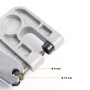 Nahaufnahme der Xpotool Profi Verbundzange mit Stanzpunkten Ø 6 mm und Ø 12 mm für Blechprofile im Trockenbau.