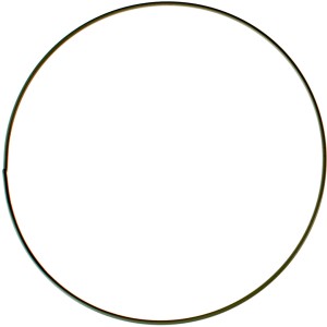 Schwarzer Glorex Metallring, 20 cm Durchmesser, für Bastel- und Dekoarbeiten.