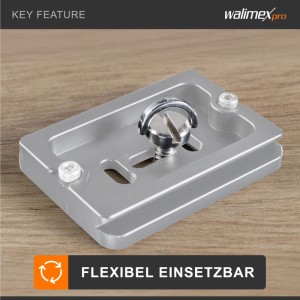 Walimex Pro 2X Kamera Befestigungsschrauben 1/4'' Schraube Schnellwechselplatte
