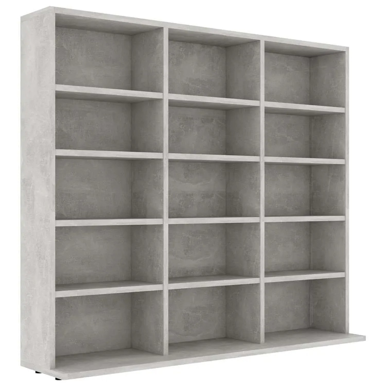 vidaXL CD-Regal Betongrau 100x23x89,5 cm Holzwerkstoff 801791