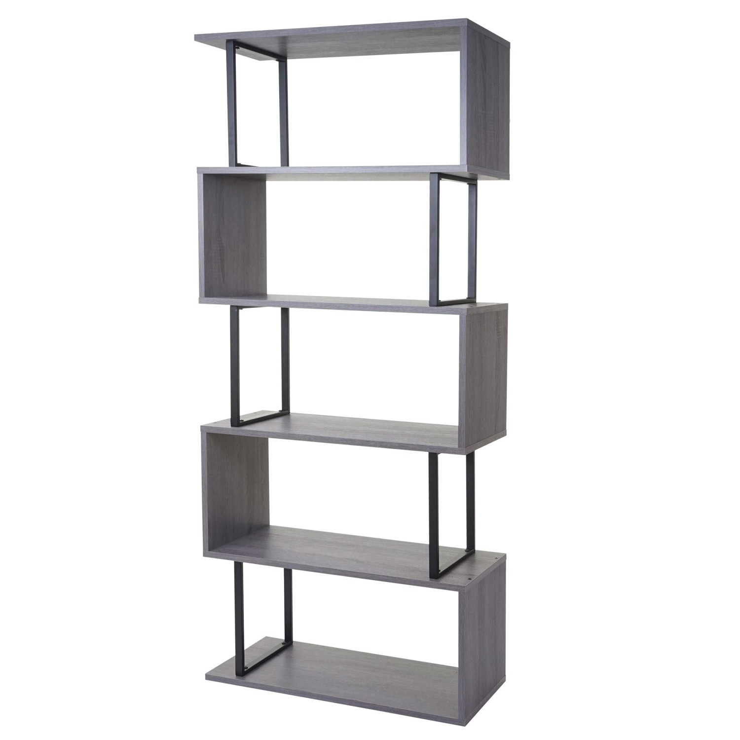 BERLINLODGE Bücherregal HxBxT 183x80x30cm Standregal Wohnregal 3D-Struktur günstig online kaufen