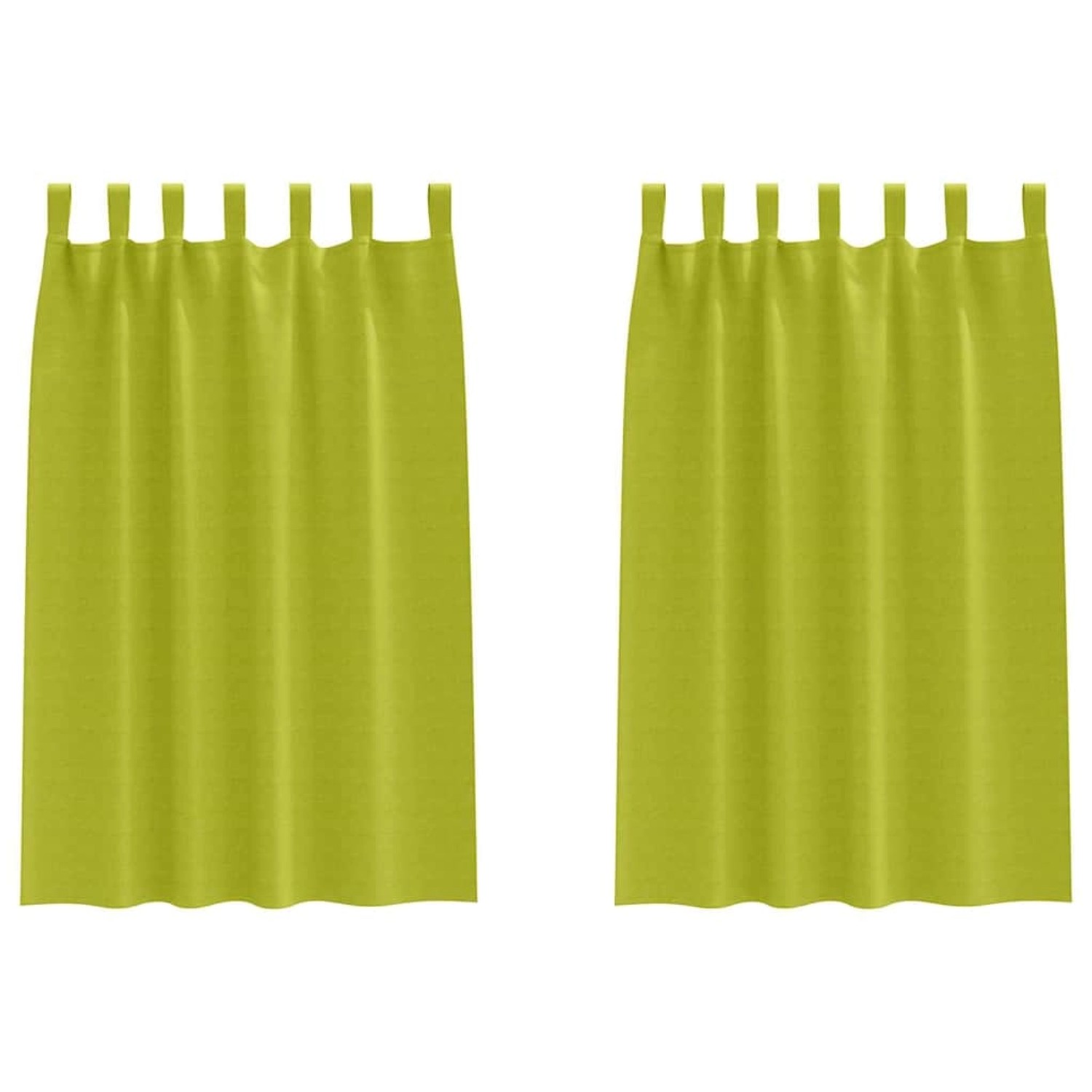 vidaXL Verdunkelungs-Vorhänge mit Ringen Grün Polyester 4107609 günstig online kaufen