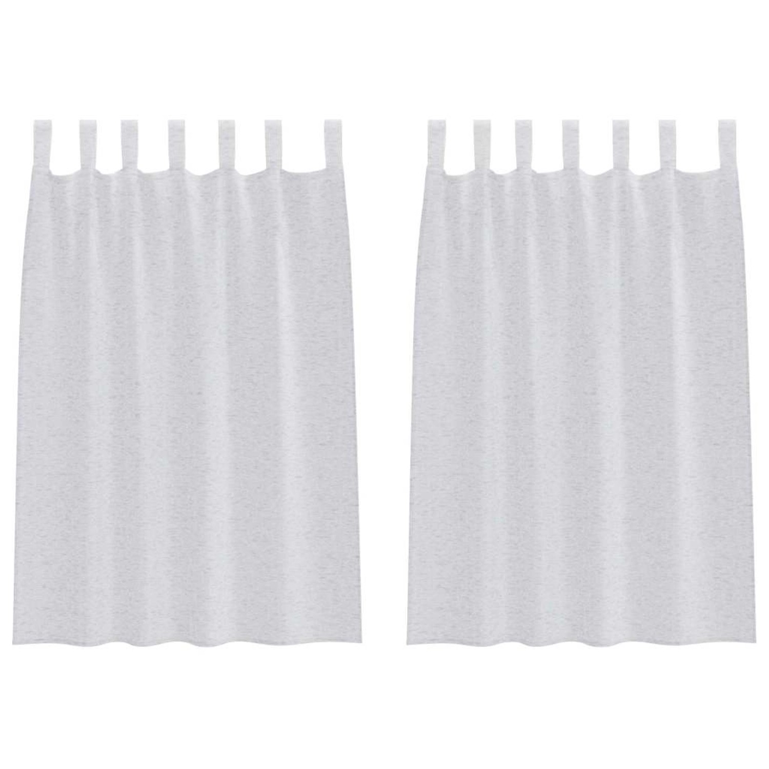 vidaXL Voile-Vorhänge 2 Stk Hellgrau 140x140cm Polyester 4108047 günstig online kaufen