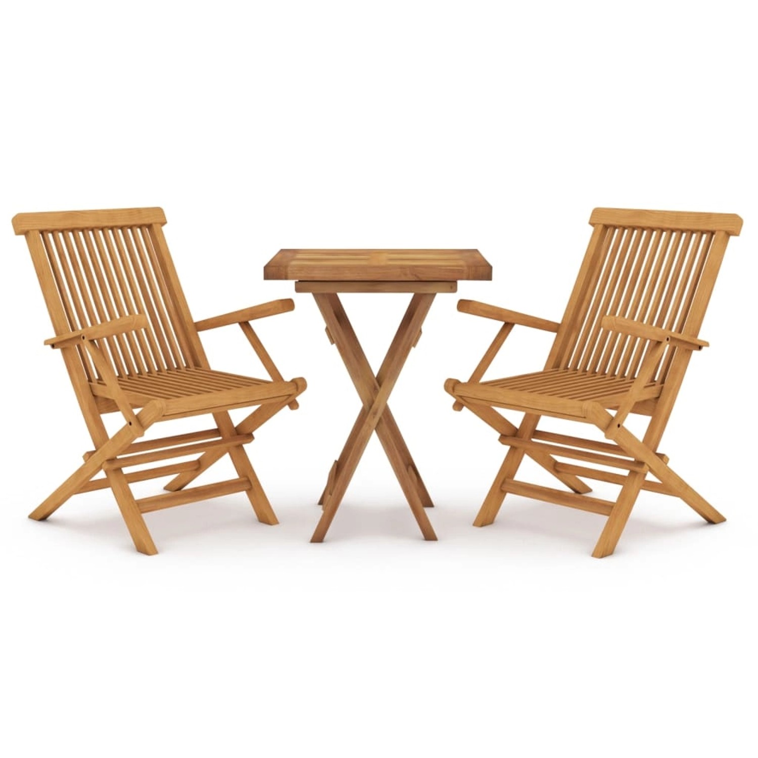 vidaXL 3-tlg Garten-Essgruppe Massivholz Teak Modell 10 günstig online kaufen