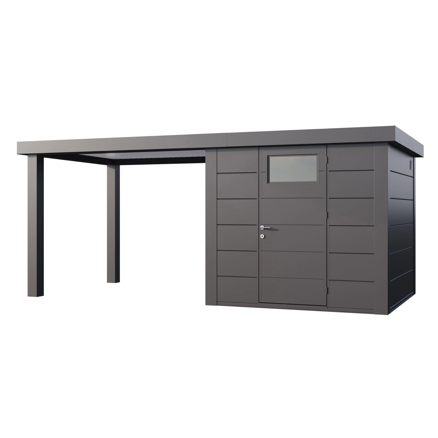 Gerätehaus Classico 2424 mit Offene Lounge L Links 522 cm x 238 cm Anthrazi günstig online kaufen