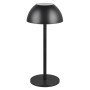 Schwarze, dimmbare Reality LED-Tischleuchte Ricardo, Ø 13,5 cm, für Innen & Außen.