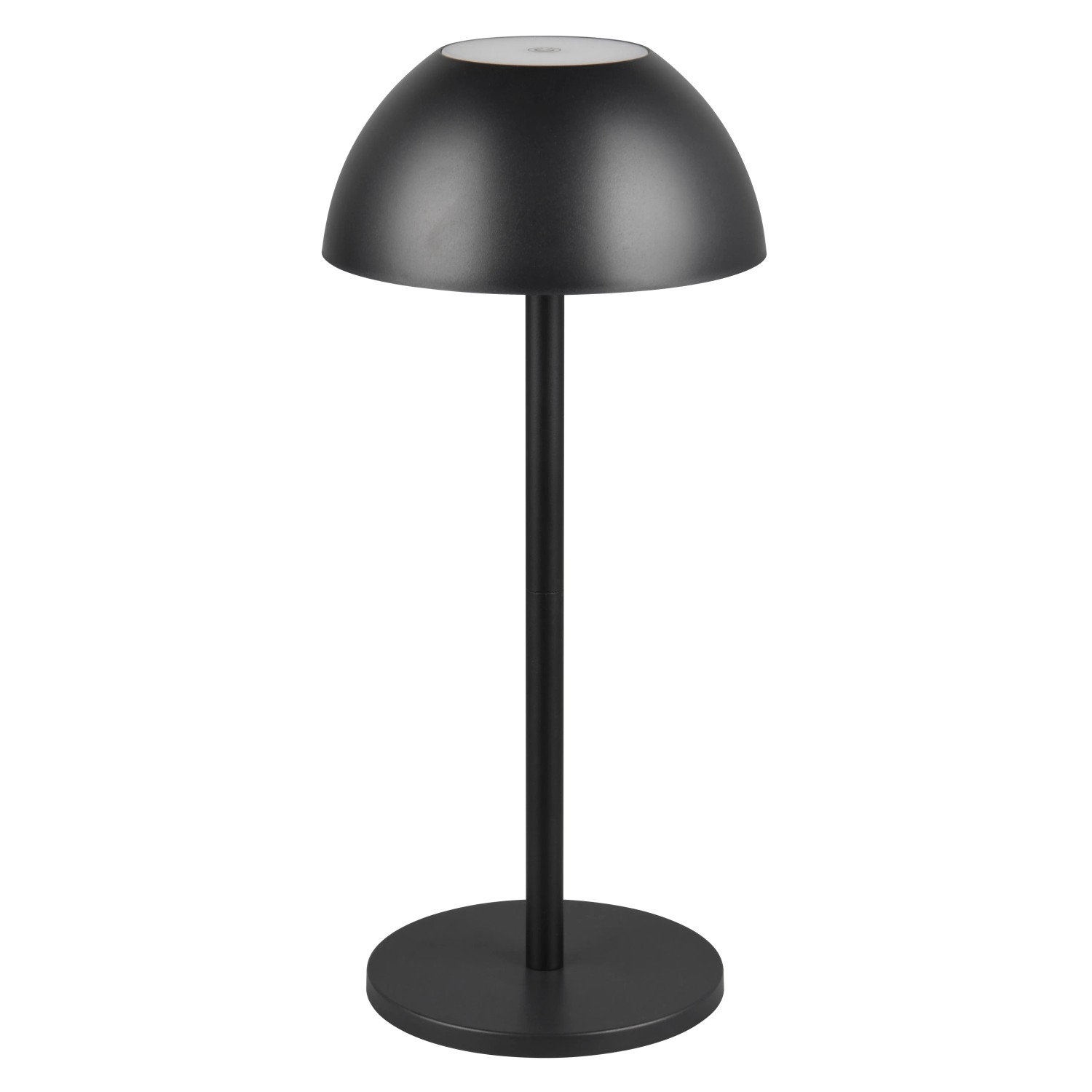Schwarze, dimmbare Reality LED-Tischleuchte Ricardo, Ø 13,5 cm, für Innen & Außen.
