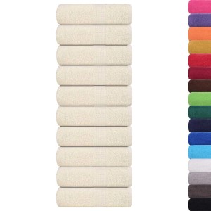 vidaXL Waschhandtücher 10 Stück FROGN Creme 30x30 cm 100% Baumwolle 136994