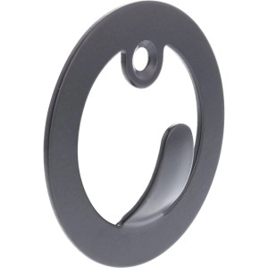 Schwarzer, matter Wagner Wandhaken Hooks4home Retro aus Stahl, Ø 70 mm.