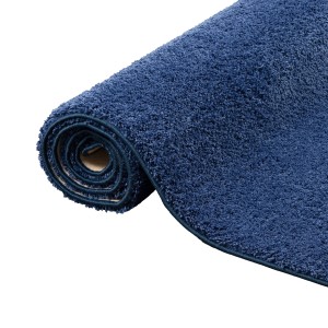 Gerollter, dunkelblauer Snapstyle Hochflor Shaggy Teppich Palace, 200x300cm.