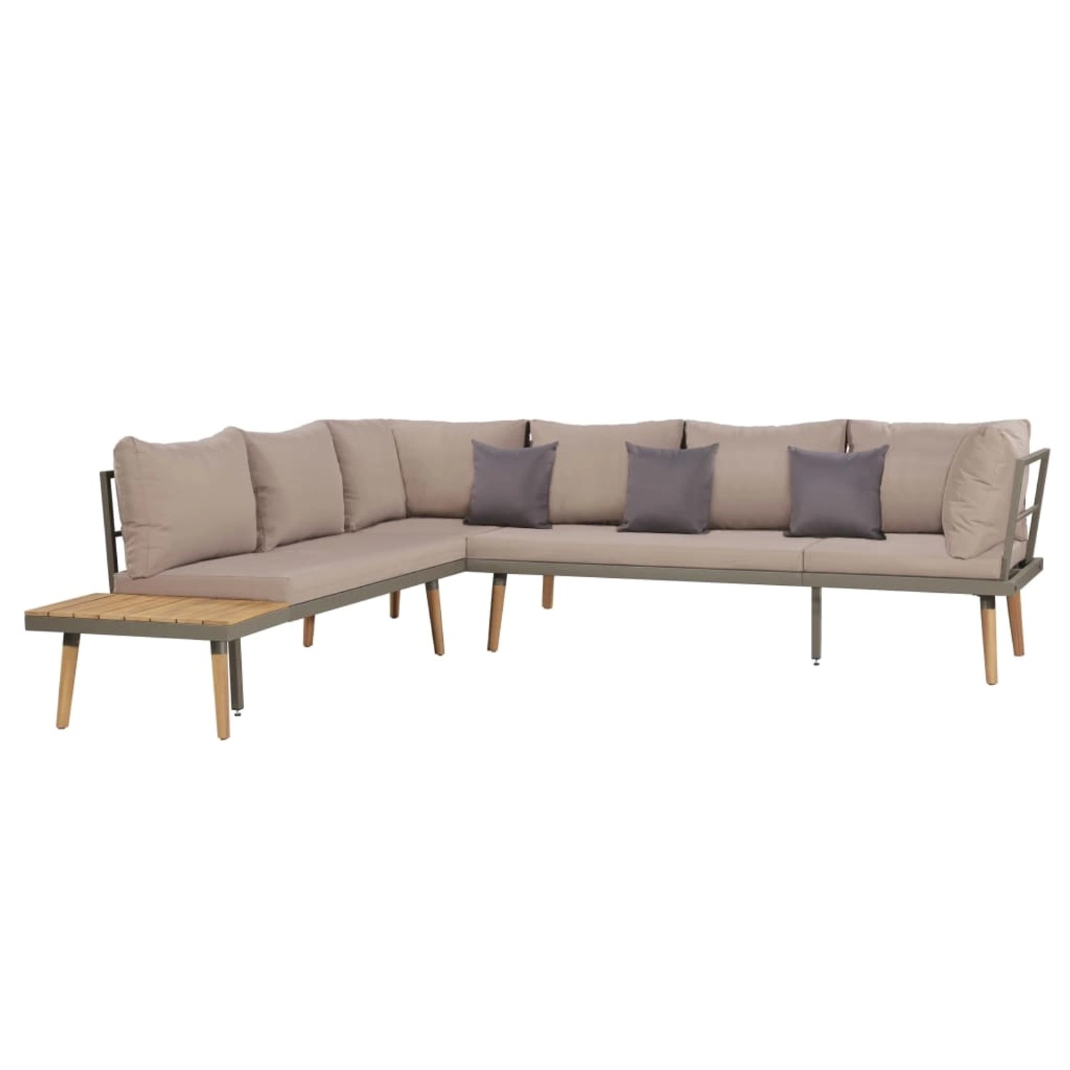 4-tlg. Garten-lounge-set Mit Auflagen Massivholz Akazie Braun günstig online kaufen