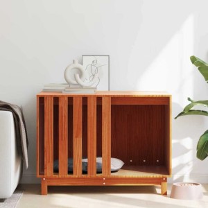 vidaXL Hundehütte Wachsbraun 90 x 60 x 67 cm Massives Kiefernholz 869961