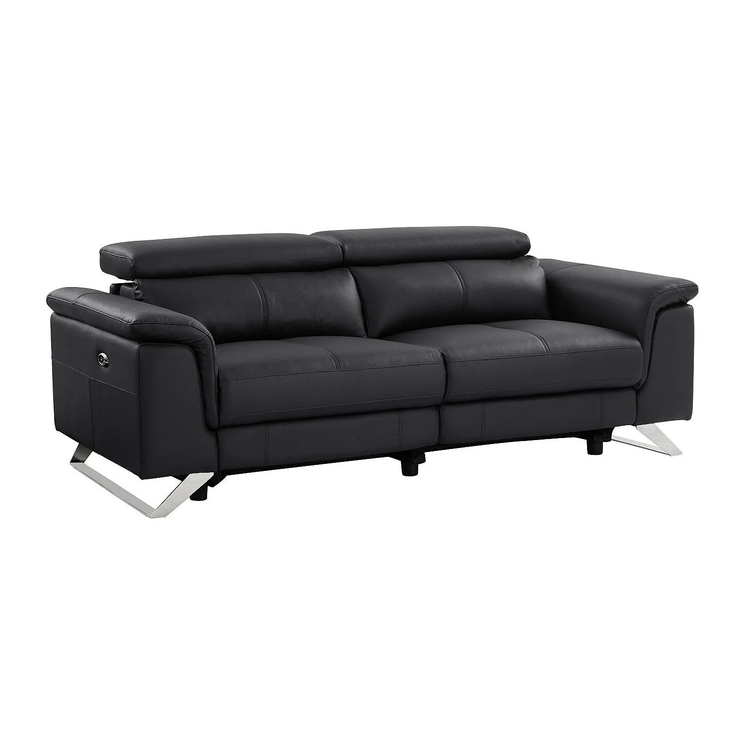 Vente-unique Relaxsofa Breyt Schwarz 220 cm