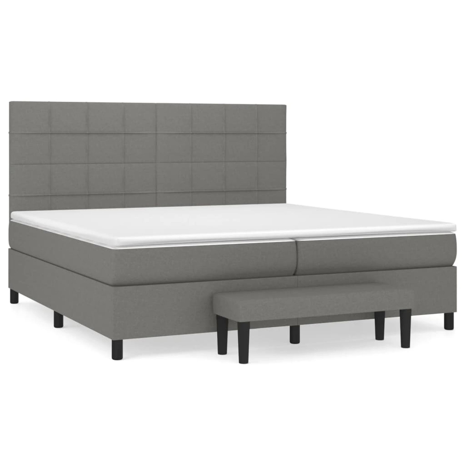 vidaXL Boxspringbett mit Matratze Dunkelgrau 200x200 cm Stoff1399138 günstig online kaufen