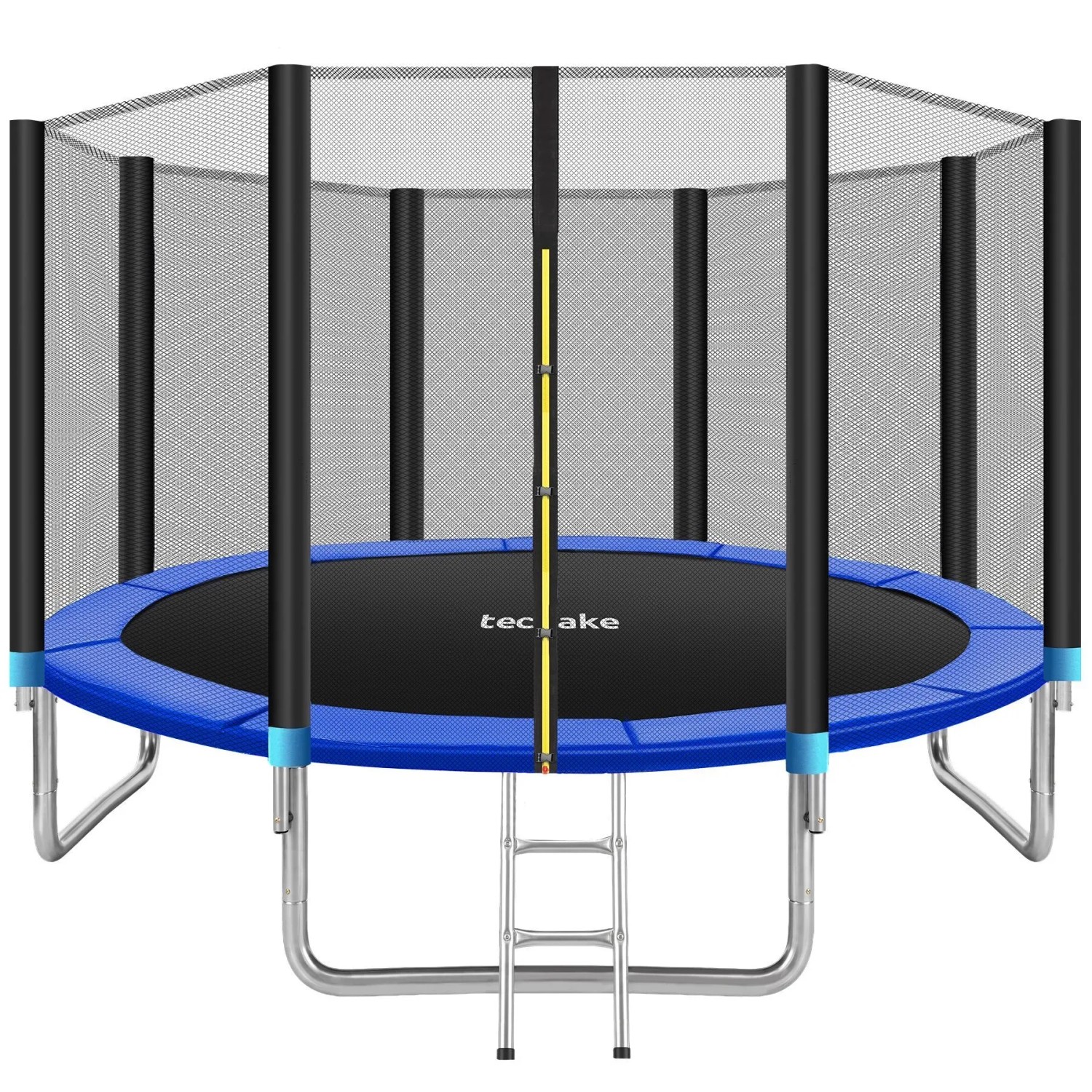 Tectake Trampolin Garfunky   396 cm   Gs Zertifiziert Mit Sicherheitsnetz  396 x 396 x 260 cm Schwarz Blau