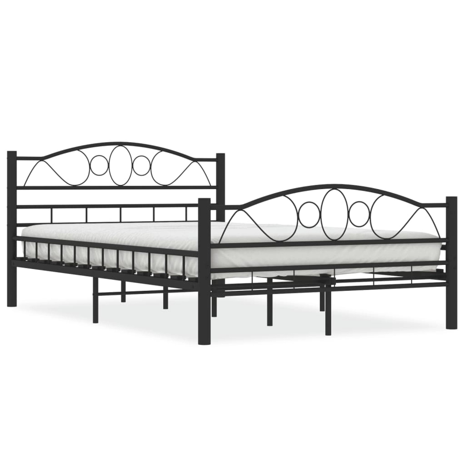 vidaXL Bettgestell Schwarz Stahl 120x200 cm Modell 1619049 günstig online kaufen