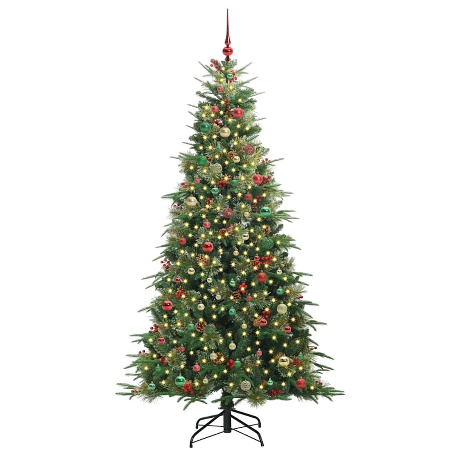 vidaXL Künstlicher Klappbarer Weihnachtsbaum Grün 240 cm PE und PVC 3397453