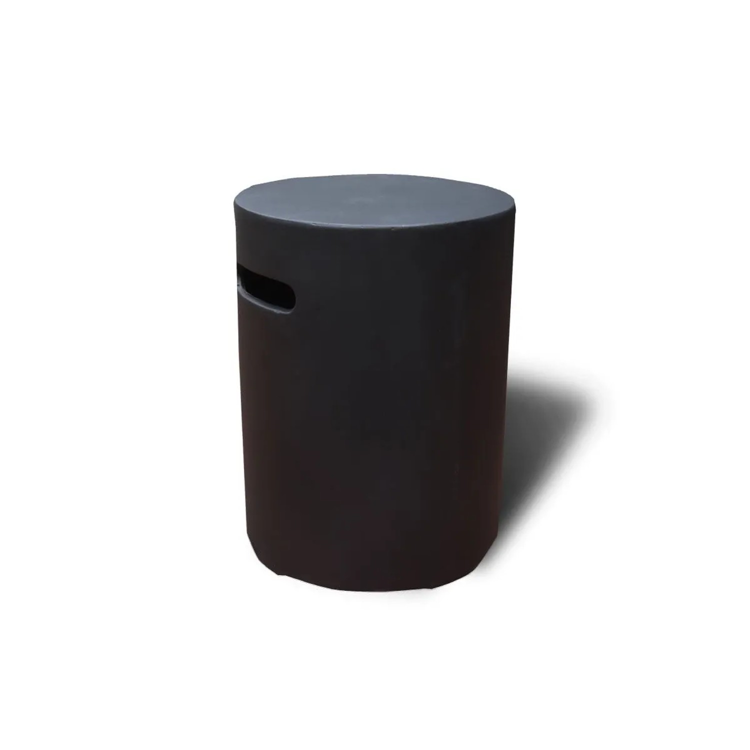 Elementi Abdeckung für 5 kg Gasflaschen in Beton-Optik Rund Schwarz