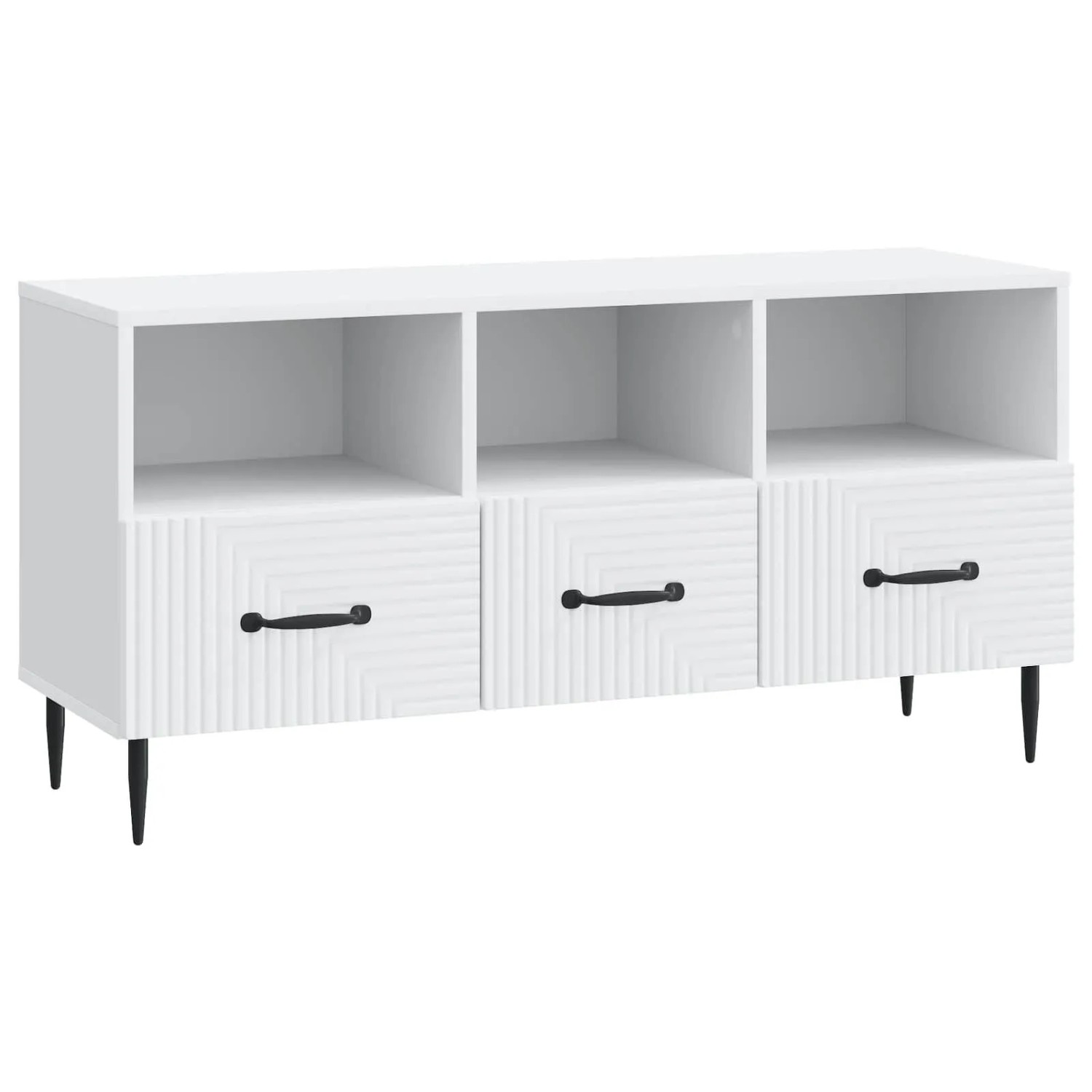 vidaXL TV-Schränk mit Schubladen Weiß 102 x 34,5 x 50 cm Holzwerkstoff 894905