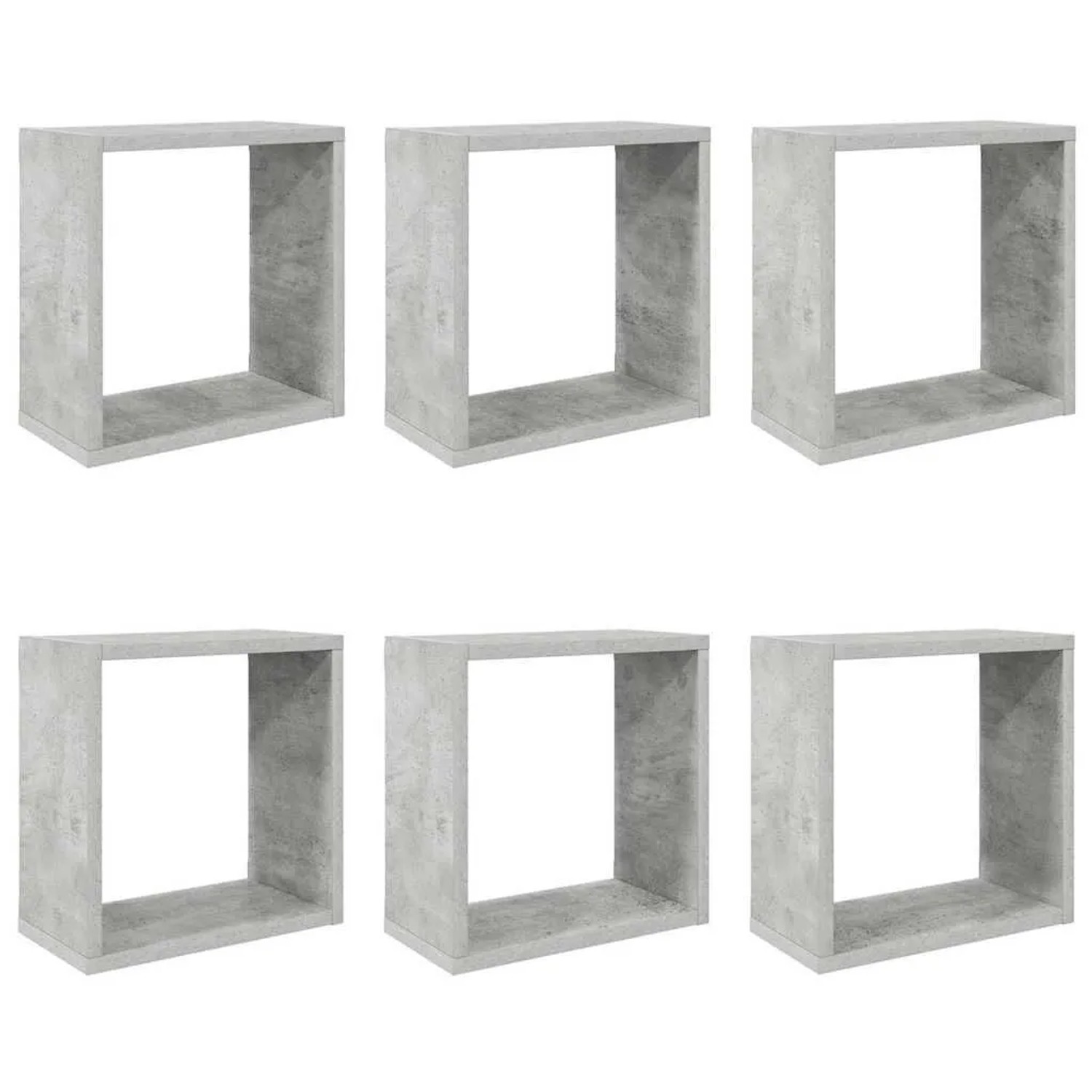vidaXL Würfelregale 6 Stk Betongrau 30x15x30 cm 807012