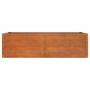 Rechteckiges, rostfarbenes vidaXL Hochbeet (160x80x45 cm) aus Cortenstahl.