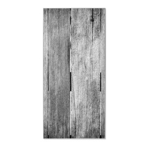 Banjado Magnettafel 37x78cm Magnetwand  Silber Aus Metall Magnetpinnwand Pinnwand Inkl. 4 Magnete Motiv Holz Monochrom