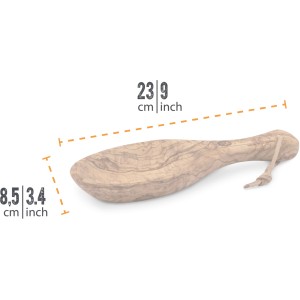 Petromax Griffschale aus Olivenholz, 23 cm, ideal zum Servieren und Schöpfen beim Grillen.