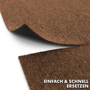 Beige KARAT Teppichfliese Moscow, 50x50 cm, meliert, pflegeleicht und robust für Bodenbelag.