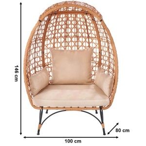 Kobolo Loungesessel COCOON mit Metallgestell und Kissen