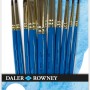 Daler Rowney Simply Ölmalpinsel-Set mit 10 Pinseln in verschiedenen Formen und Größen.