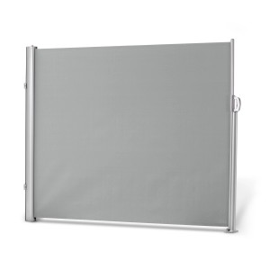 Leco Seitenmarkise, 180x300 cm, lichtgrau, für Terrasse & Balkon. Sicht- und Windschutz.