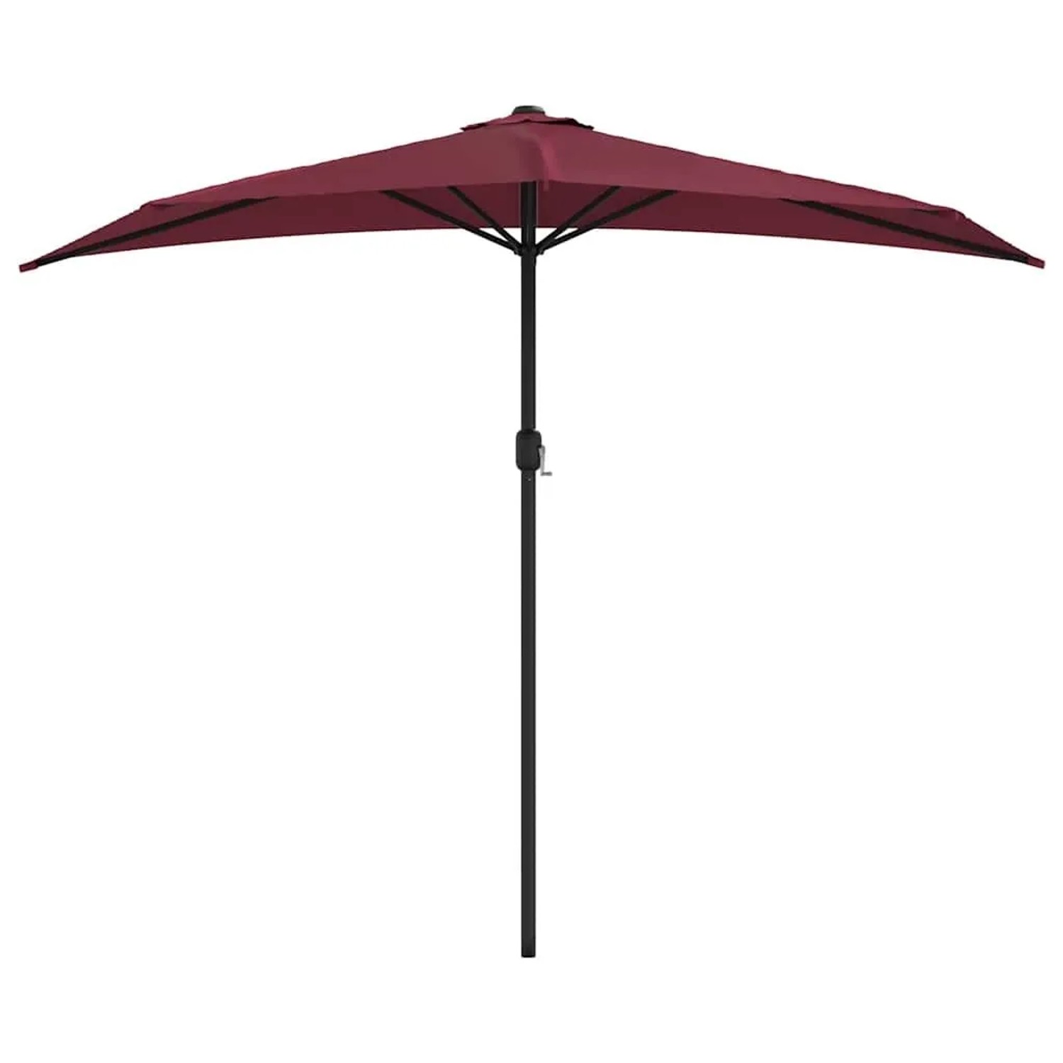 vidaXL Balkon-Sonnenschirm Alu-Mast Bordeauxrot 270x144x222cm Halbrund 312498