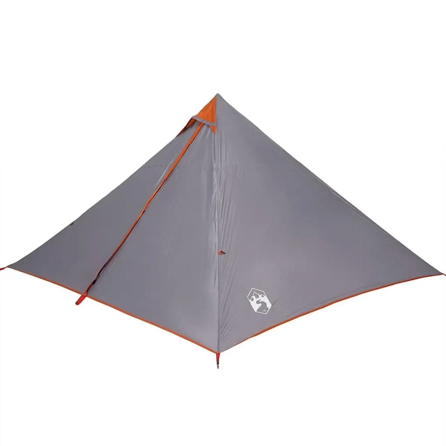 vidaXL Tipi-Familienzelt 7 Personen Grau und Orange Wasserdicht 94712