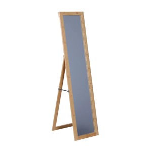 Relaxdays Ganzkörperspiegel Bambus Natur Klappbar Stehend 152 cm x 37 cm x 50 cm