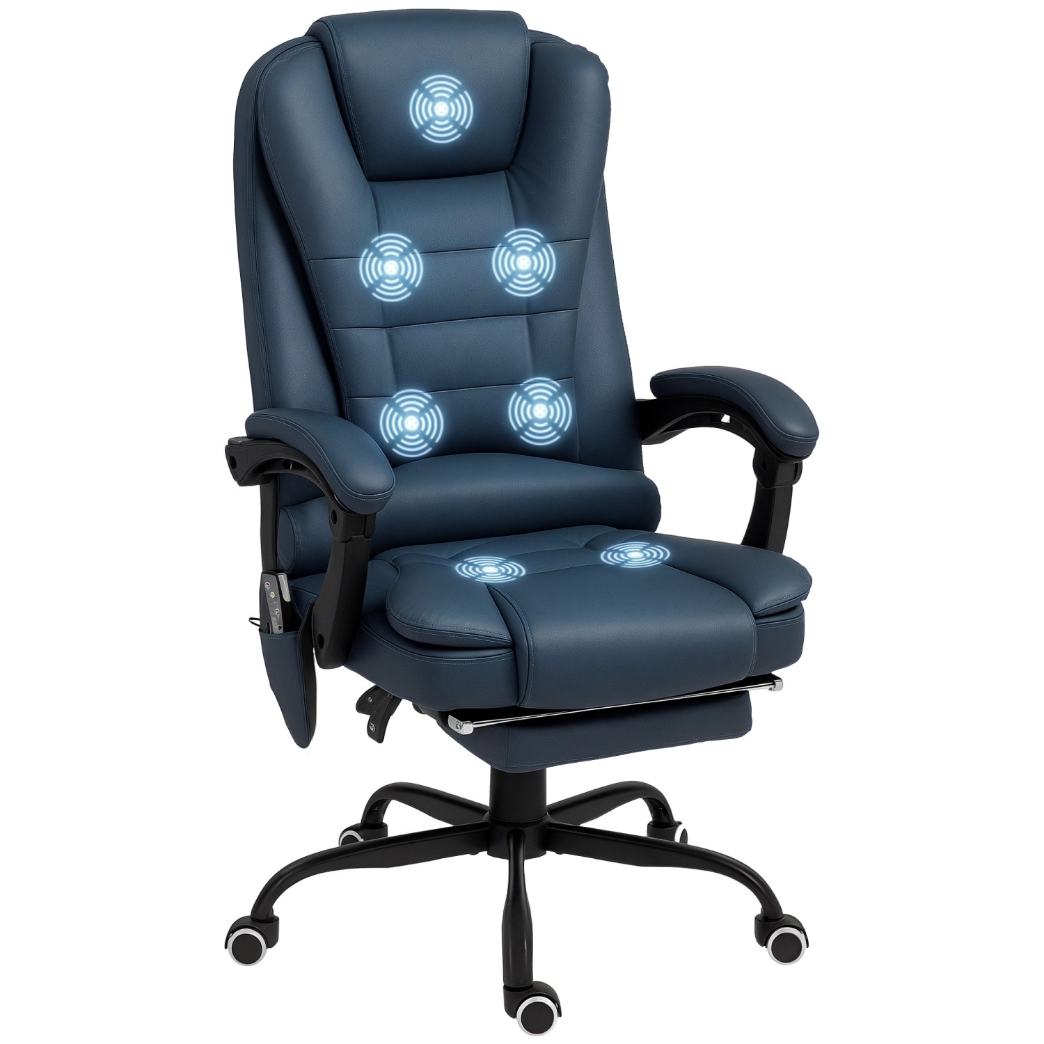 Vinsetto Massagestuhl Kunstleder Schaumstoff 67B x 79T x 111-121H cm Blau