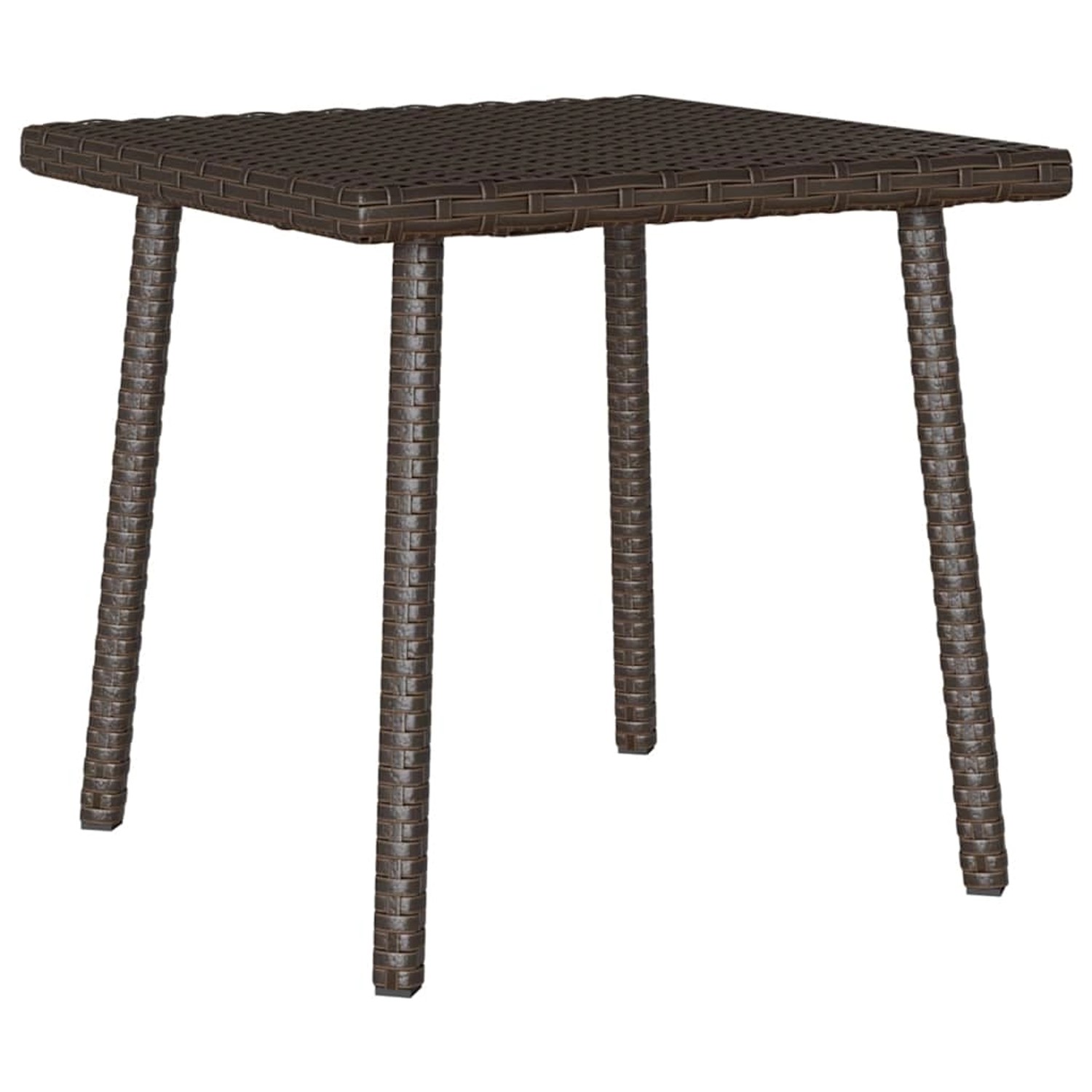vidaXL Garten-Couchtisch Rechteckig Braun 40x40x37 cm Poly Rattan 4104046 günstig online kaufen